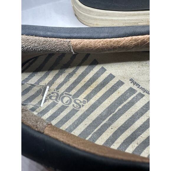 Taos Size 8 Twin Gore Lux Walking Shoes Slip On Leather Sneakers Black Casual - Picture 9 of 11